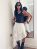Flowy Mid Length Skirt Ivory
