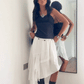 Flowy Mid Length Skirt Ivory