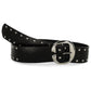 Wide Studded Belt Black