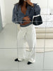 PRE-ORDER Criss Cross Jeans Off White