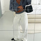 PRE-ORDER Criss Cross Jeans Off White