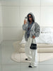 Double Layered Zipped Hooded Vest Grey