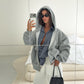 Oversized Checked Shirt Navy