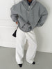 Double Layered Zipped Hooded Vest Grey