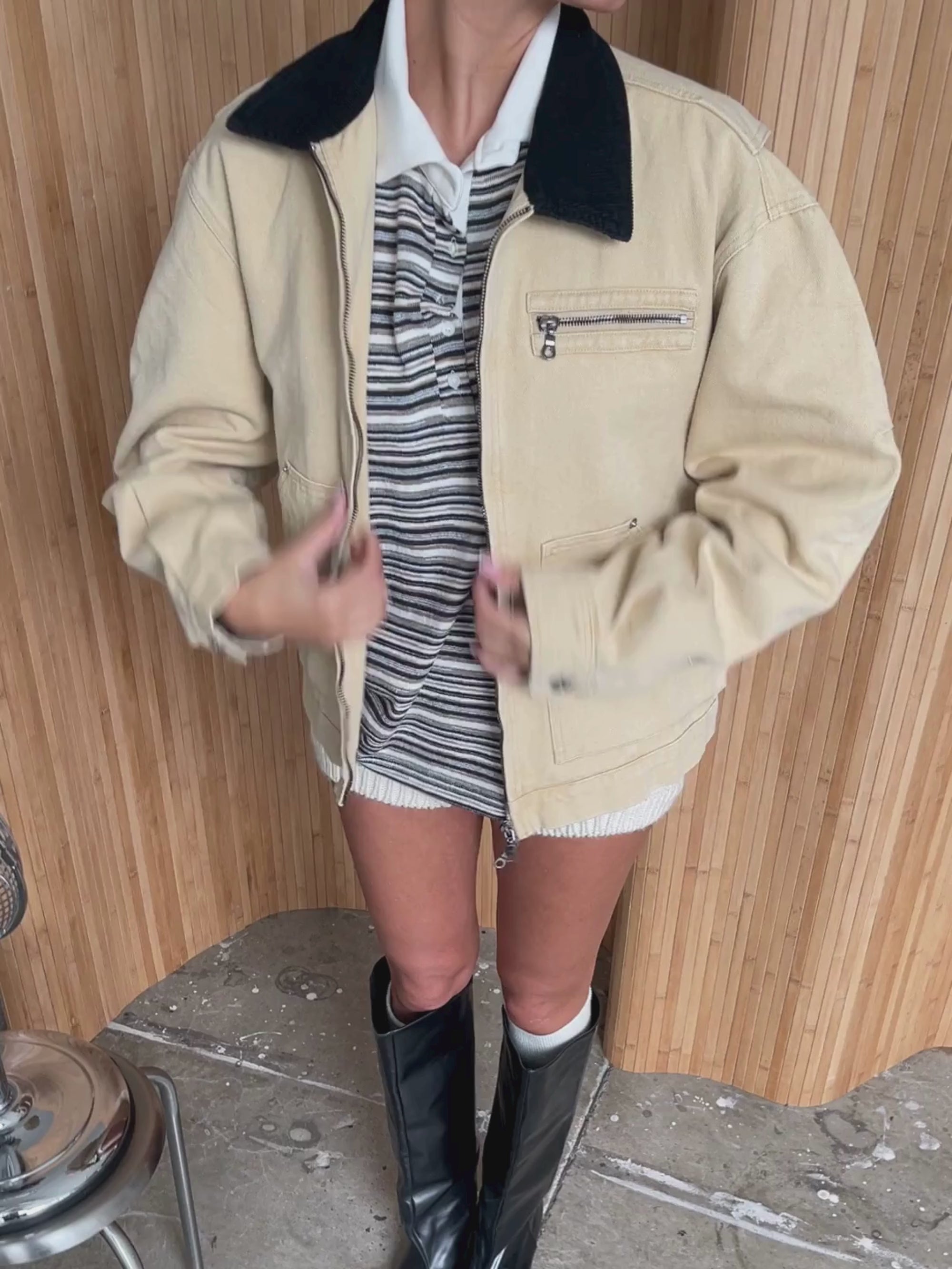 サ*ン様 vintage jacket 40~50sスタジャンSAND SAND KNIT 50s ヴィンテージ スタジャン 42 グリーン系 ジャケット