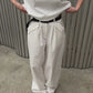 Wide Leg Pocket Detail Pants White