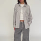 Loose Checked Pocket Shirt Sage Green