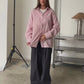 Oversized Checked Shirt Pink
