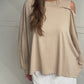 Asymmetric Cut Out Shoulder Longsleeve Tee Coffee