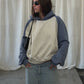 Contrast Colour Baseball Hoodie Sky Blue