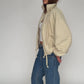Drawstring Funnel Neck Jacket Soft Sand