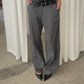 Pinstripe Tailored Pants Charcoal