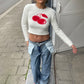 Cherry Fluffy Knit