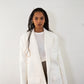 Coco Oversized Twill Blazer White