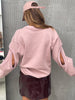 Cut Out Arms Sweater Dusky Pink
