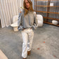 Cut Out Shoulders Sweater Heather Grey