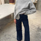 Flared Midwaist Jeans Dark Blue