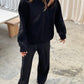 Diagonal Zipped Sweater Black