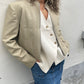 Tailored Crossed Buttons Vest Ivory