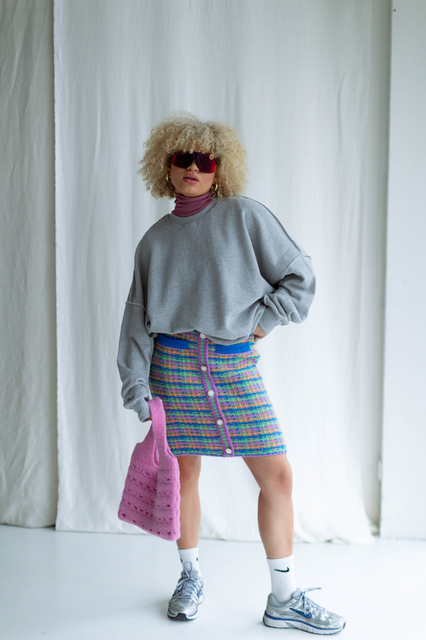 Blair Skirt Tweed Purple