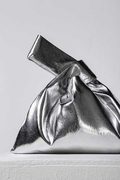 Lucy Vegan Leather Bag Silver